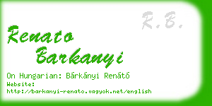 renato barkanyi business card